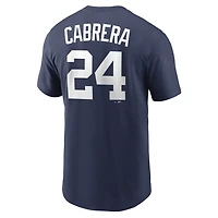 Men's Nike Miguel Cabrera Navy Detroit Tigers Cooperstown Collection Name & Number T-Shirt