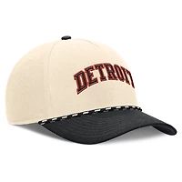 Men's Nike Natural/Black Detroit Tigers Cooperstown Collection Rise Adjustable Hat