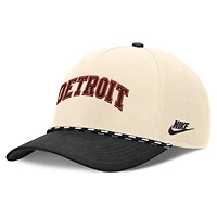 Casquette ajustable Nike pour homme, couleur naturelle/noire, collection Cooperstown, Detroit Tigers