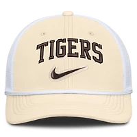 Casquette trucker ajustable Nike Detroit Tigers Rise Dri-FIT pour homme, coloris naturel/blanc.