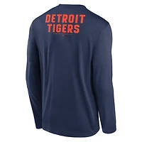 Men's Nike Navy Detroit Tigers 2-Hit Legend Dri-FIT Long Sleeve T-Shirt