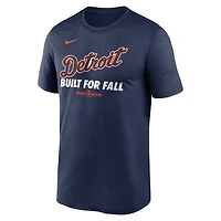 Men's Nike  Navy Detroit Tigers 2025 MLB Postseason Authentic Collection Legend Dri-FIT T-Shirt