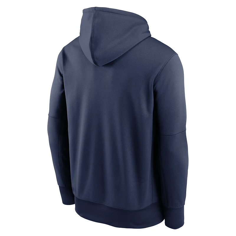 Men's Nike Navy Detroit Tigers 2025 MLB Postseason Authentic Collection Therma Hoodie