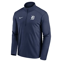 Men's Nike Navy Detroit Tigers Agility Pacer Performance Half-Zip - Top