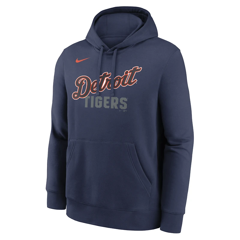 Men's Nike Navy Detroit Tigers Alternate Club Fleece Hoodie