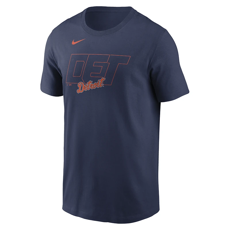 Men's Nike  Navy Detroit Tigers Alternate Logo 2-Hit T-Shirt