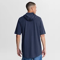 Men's Nike Navy Detroit Tigers Arched Wordmark Tri-Blend Hooded T-Shirt