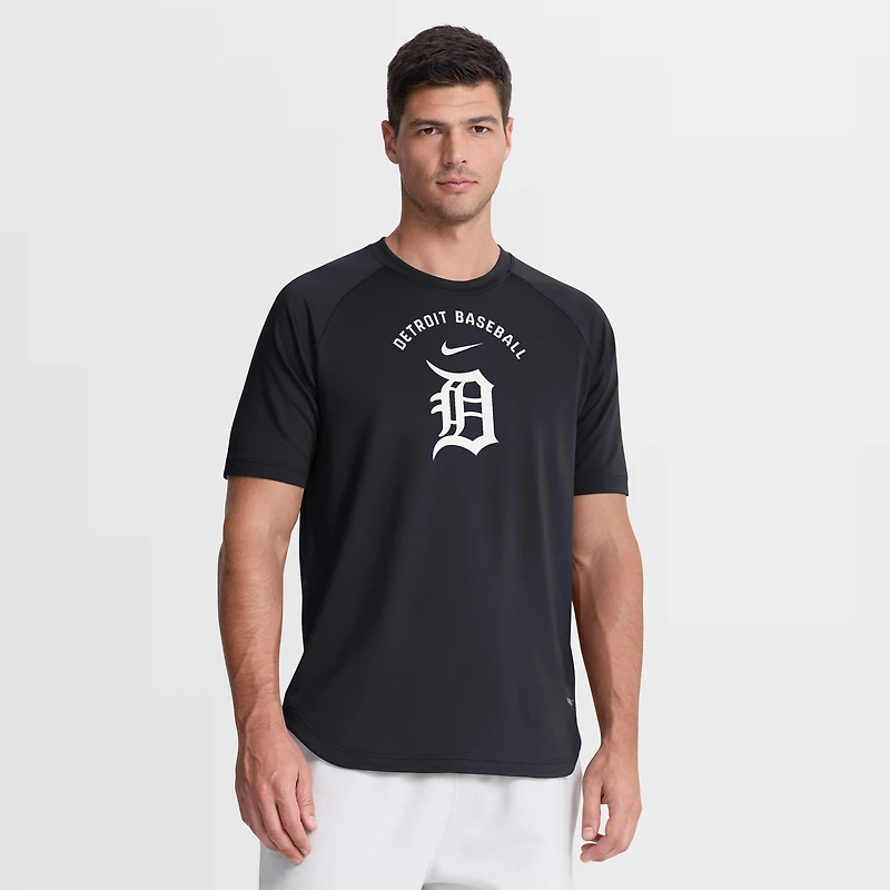 Men's Nike Navy Detroit Tigers Authentic Collection Batting Practice Pre-Game Raglan Dri-FIT Top