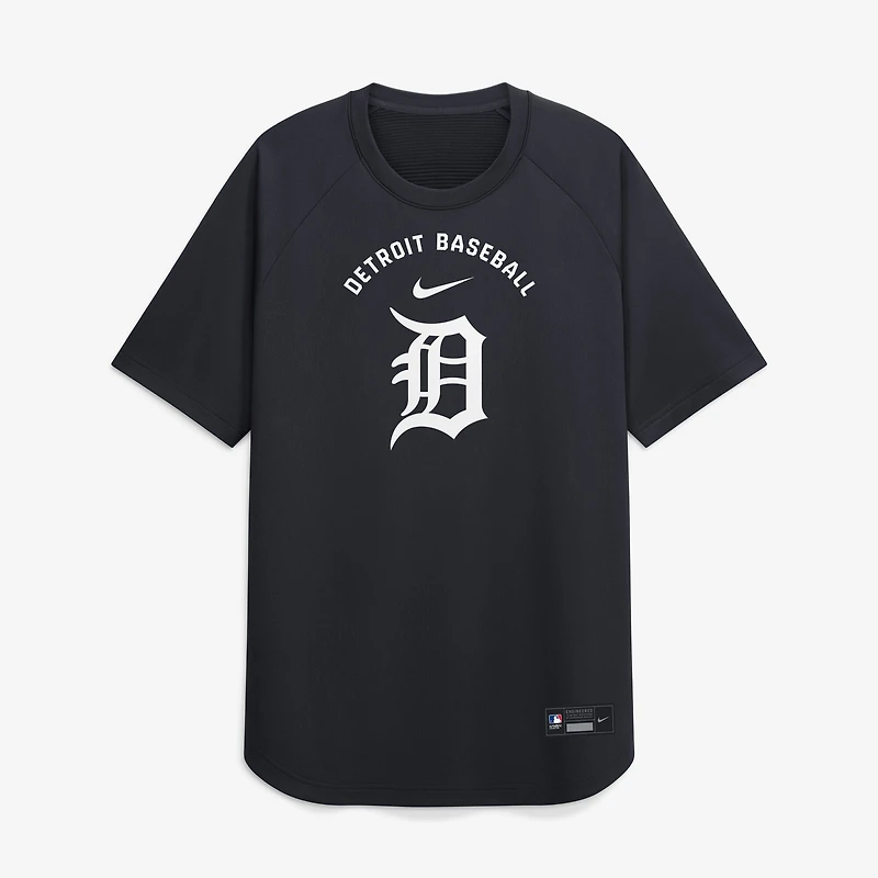 Men's Nike Navy Detroit Tigers Authentic Collection Batting Practice Pre-Game Raglan Dri-FIT Top