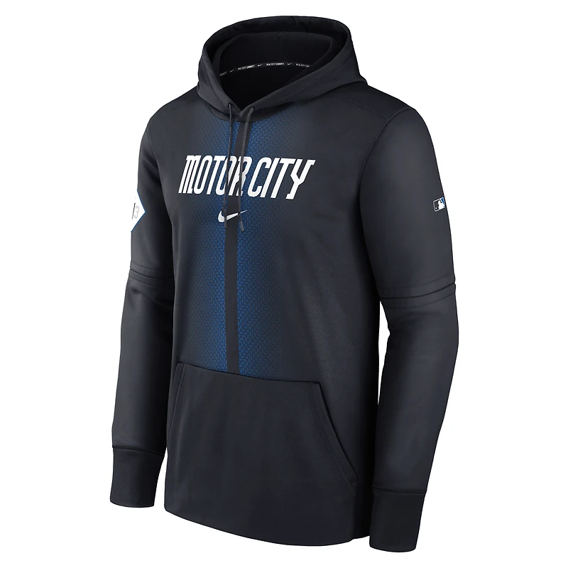 Men's Nike Navy Detroit Tigers Authentic Collection City Connect Performance Pullover Hoodie