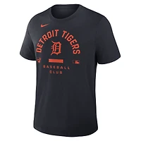 T-shirt Nike Detroit Tigers Authentic Collection Early Work Tri-Blend Dri-FIT pour homme, bleu marine