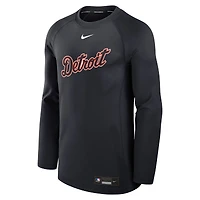Men's Nike /Navy Detroit Tigers Authentic Collection Game Time Raglan Dri-FIT Long Sleeve T-Shirt