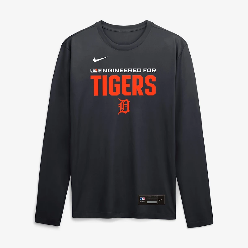 Men's Nike Navy Detroit Tigers Authentic Collection Legend Dri-FIT Long Sleeve T-Shirt