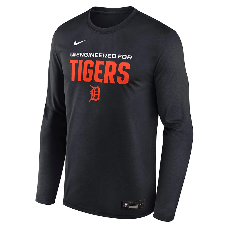 Men's Nike Navy Detroit Tigers Authentic Collection Legend Dri-FIT Long Sleeve T-Shirt