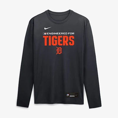 Men's Nike Navy Detroit Tigers Authentic Collection Legend Dri-FIT Long Sleeve T-Shirt