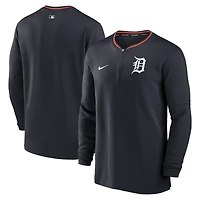 Haut Nike bleu marine Detroit Tigers Authentic Collection Performance à demi-zip pour homme