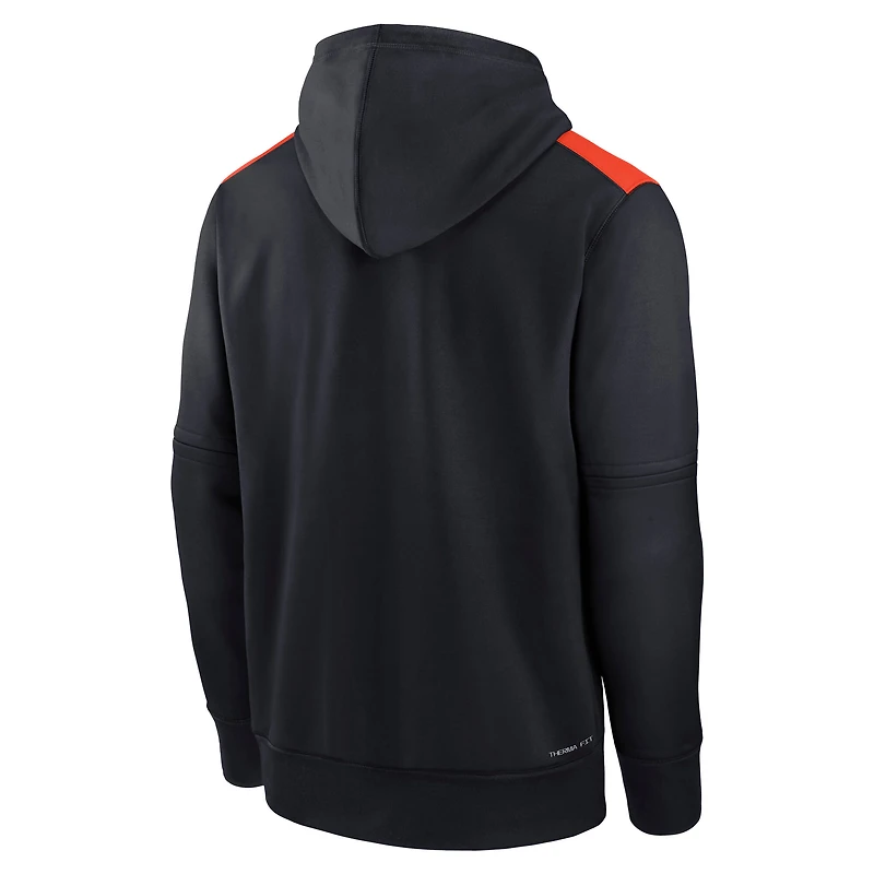 Men's Nike Navy Detroit Tigers Authentic Collection Performance Pullover Hoodie