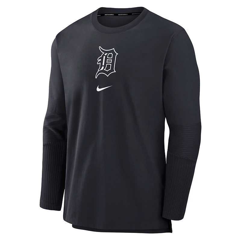 Men's Nike Navy Detroit Tigers Authentic Collection Player Dri-FIT Lightweight Pullover