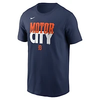 Men's Nike Navy Detroit Tigers City Connect Handwriting Club T-Shirt