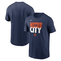 Men's Nike Navy Detroit Tigers City Connect Handwriting Club T-Shirt