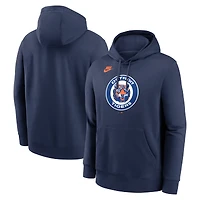 Sweat à capuche Nike bleu marine Detroit Tigers Cooperstown Collection Logo Club pour homme