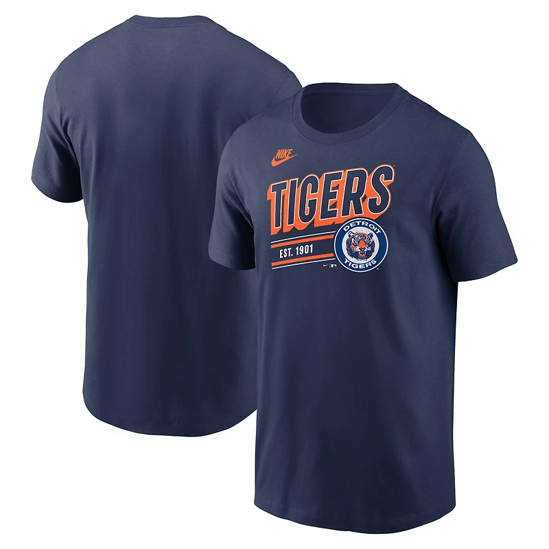 Men's Nike Navy Detroit Tigers Cooperstown Collection Retro T-Shirt