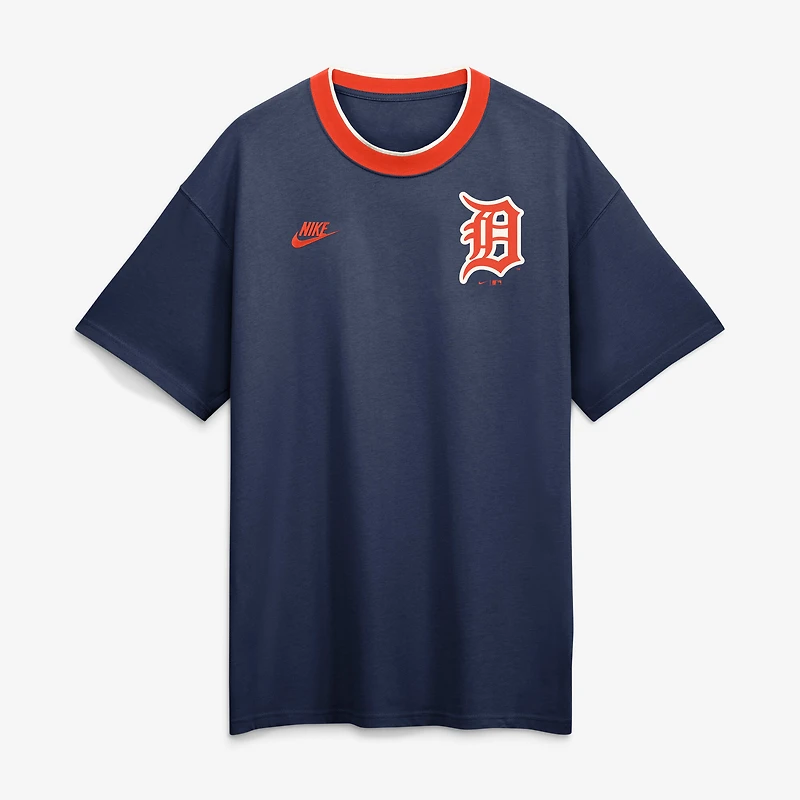 T-shirt à col rond Nike bleu marine Detroit Tigers Cooperstown Collection pour homme
