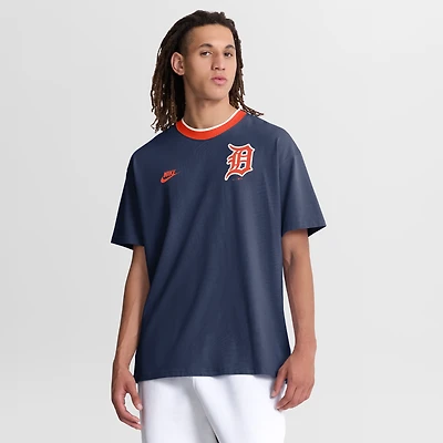 T-shirt à col rond Nike bleu marine Detroit Tigers Cooperstown Collection pour homme