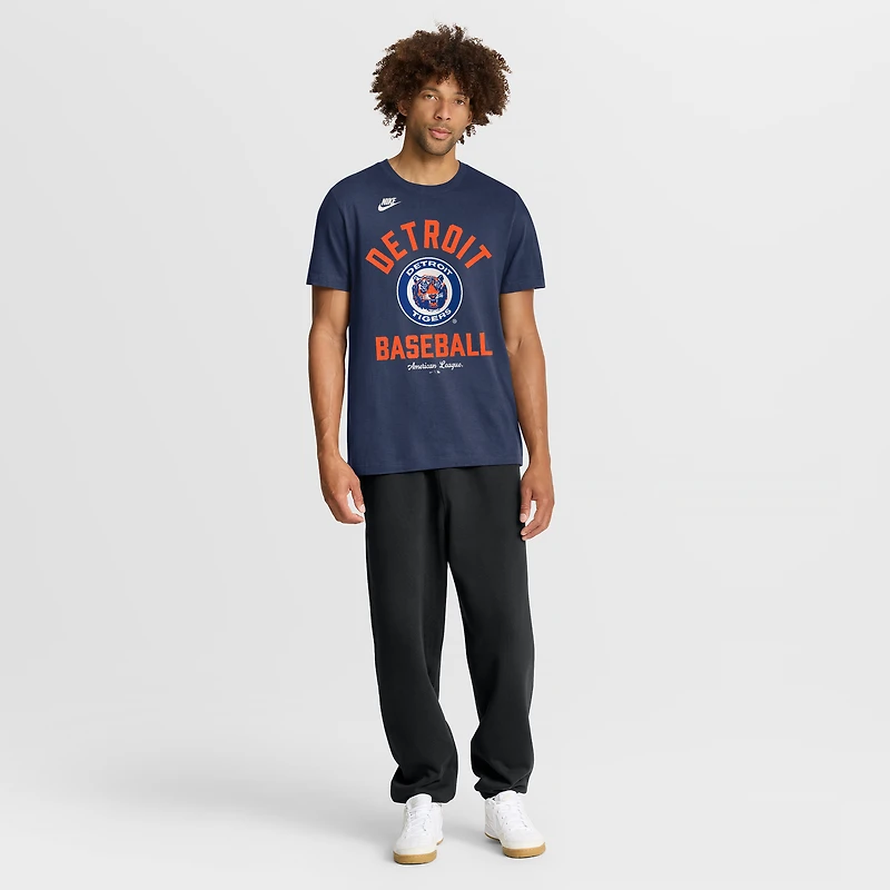 T-shirt homme Nike bleu marine Detroit Tigers Cooperstown Collection