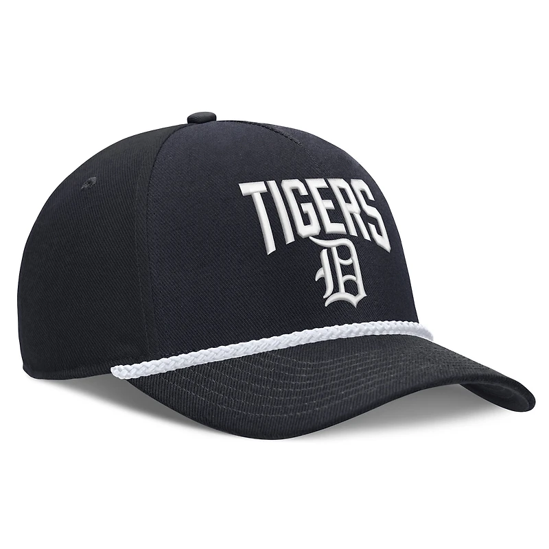 Casquette ajustable Nike Detroit Tigers Cooperstown Rise bleu marine pour homme