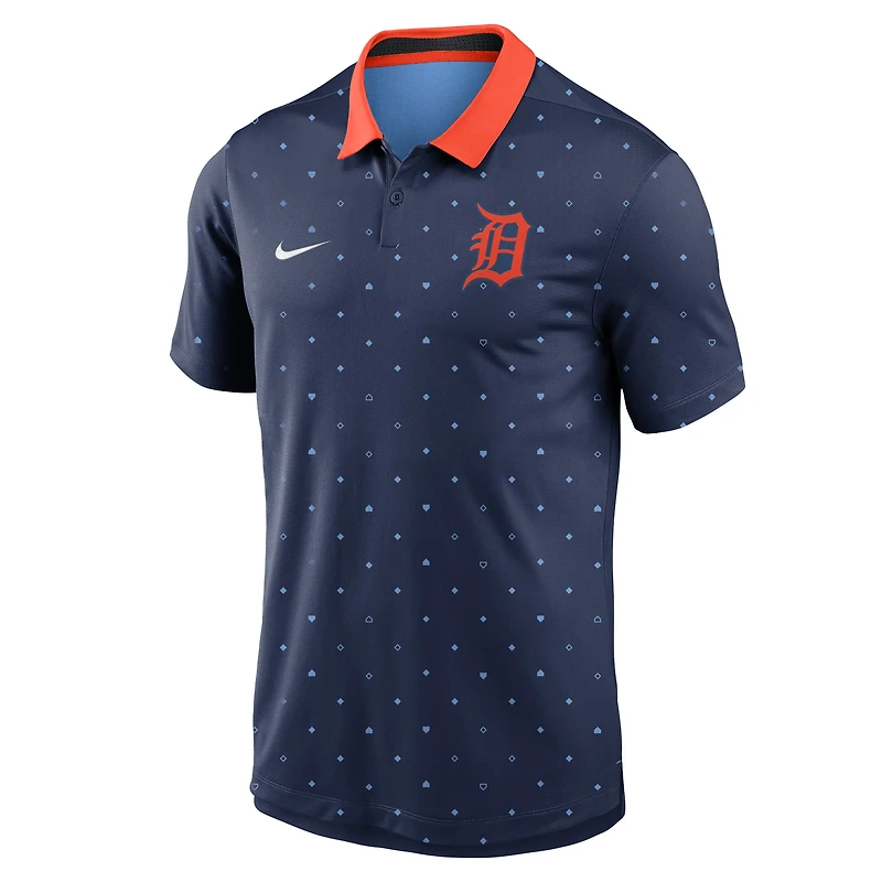 Polo Nike bleu marine Detroit Tigers Legacy Icon Vapor Dri-FIT pour homme