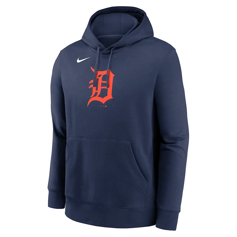 Men's Nike Navy Detroit Tigers Logo Club Fleece Hoodie