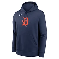 Men's Nike Navy Detroit Tigers Logo Club Fleece Hoodie