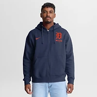 Sweat à capuche zippé Nike Detroit Tigers Primetime Lockup bleu marine pour homme