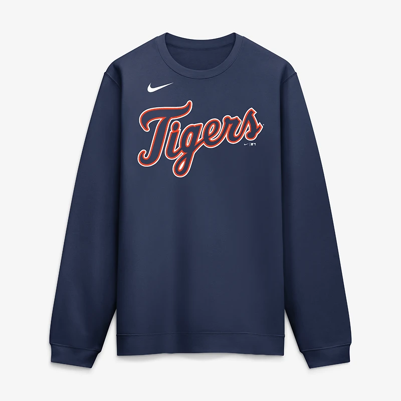 Men's Nike Navy Detroit Tigers Primetime Wordmark Sweatshirt