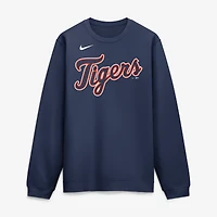 Men's Nike Navy Detroit Tigers Primetime Wordmark Sweatshirt