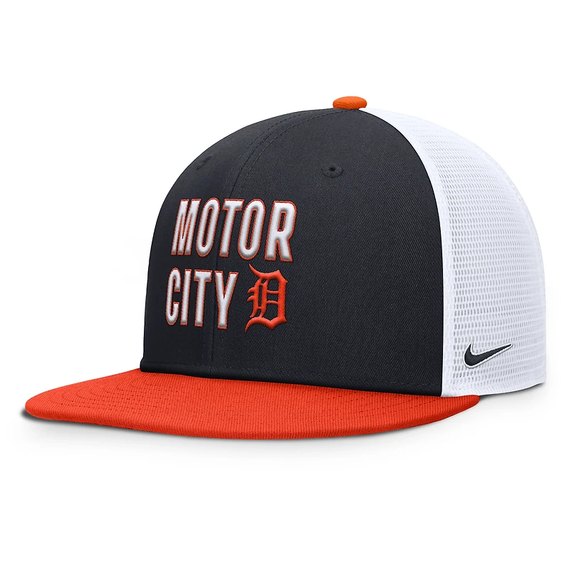 Casquette Snapback Nike Detroit Tigers Pro Trucker bleu marine pour homme