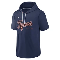 Chandail à capuchon enfiler manches courtes pour homme Detroit Tigers Springer Nike bleu marine