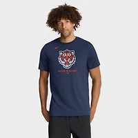 Men's Nike  Navy Detroit Tigers Tri-Blend Logo T-Shirt
