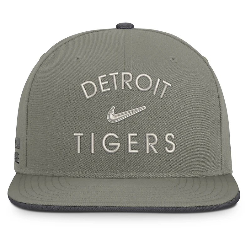 Men's Nike Olive Detroit Tigers Pro Dri-FIT Snapback Hat