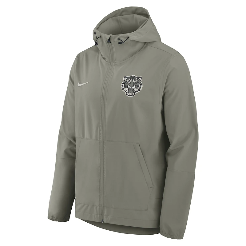 Men's Nike Olive Detroit Tigers Unlimited Packable Full-Zip Hooded Jacket
