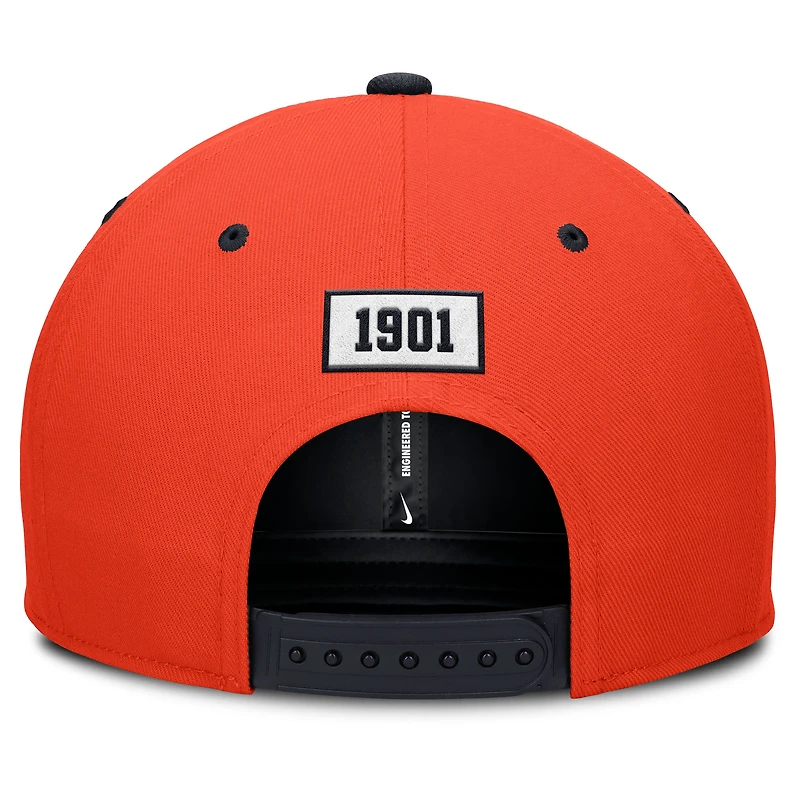 Men's Nike Orange/Navy Detroit Tigers Cooperstown Collection Pro Performance Snapback Hat