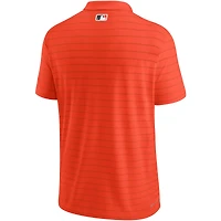 Polo en piqué rayé performance Nike Detroit Tigers Authentic Collection pour homme orange