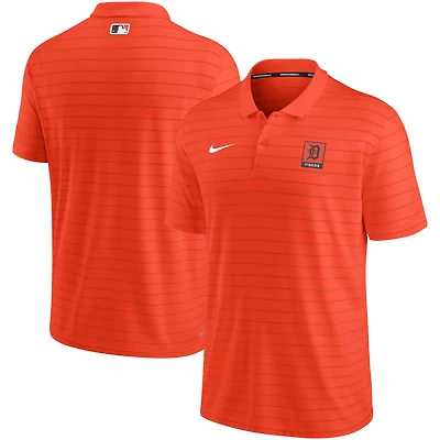 Polo en piqué rayé performance Nike Detroit Tigers Authentic Collection pour homme orange
