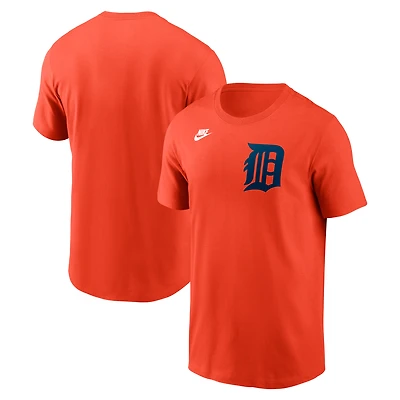 Men's Nike Orange Detroit Tigers Cooperstown Wordmark T-Shirt