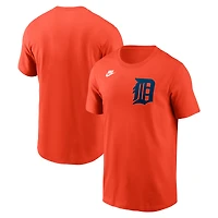 Men's Nike Orange Detroit Tigers Cooperstown Wordmark T-Shirt