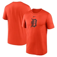 T-shirt Nike orange Detroit Tigers Legend Fuse Dri-FIT pour homme avec grand logo