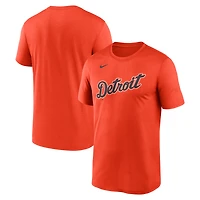 T-shirt Nike orange Detroit Tigers New Legend Wordmark Dri-FIT pour homme