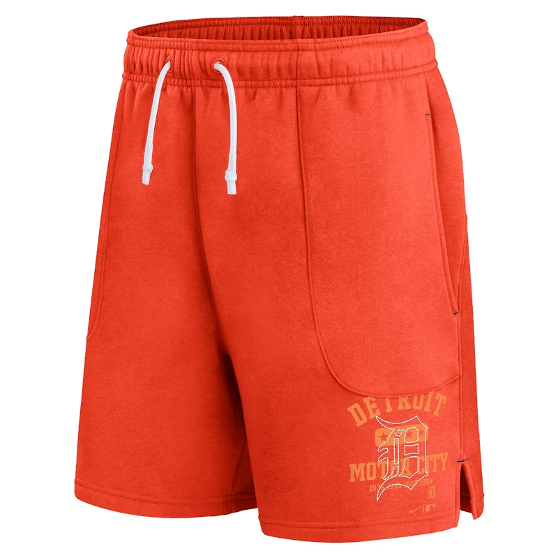 Short de jeu balle Nike Detroit Tigers Statement orange pour homme