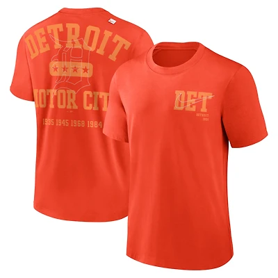 T-shirt Nike orange Detroit Tigers Statement Game Over pour homme